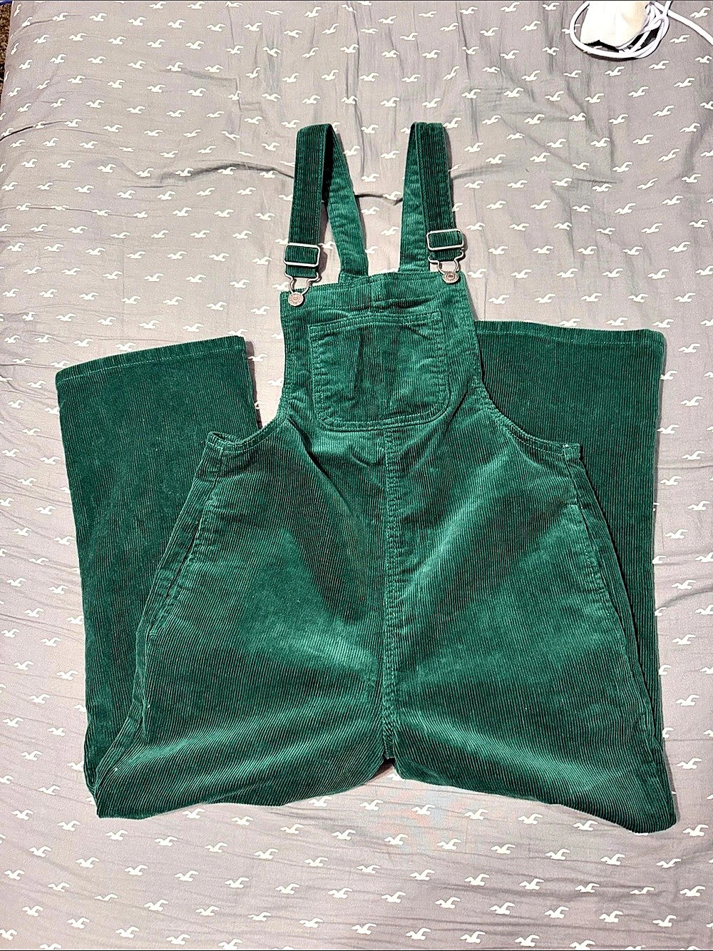 Cat & Jack Women's Green Corduroy Overalls XL (14)